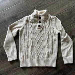 Lands' End Off-White Knit Sweater